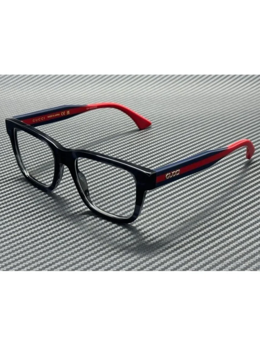 New Gucci Men Havana Blue Eyeglasses 53-19-145